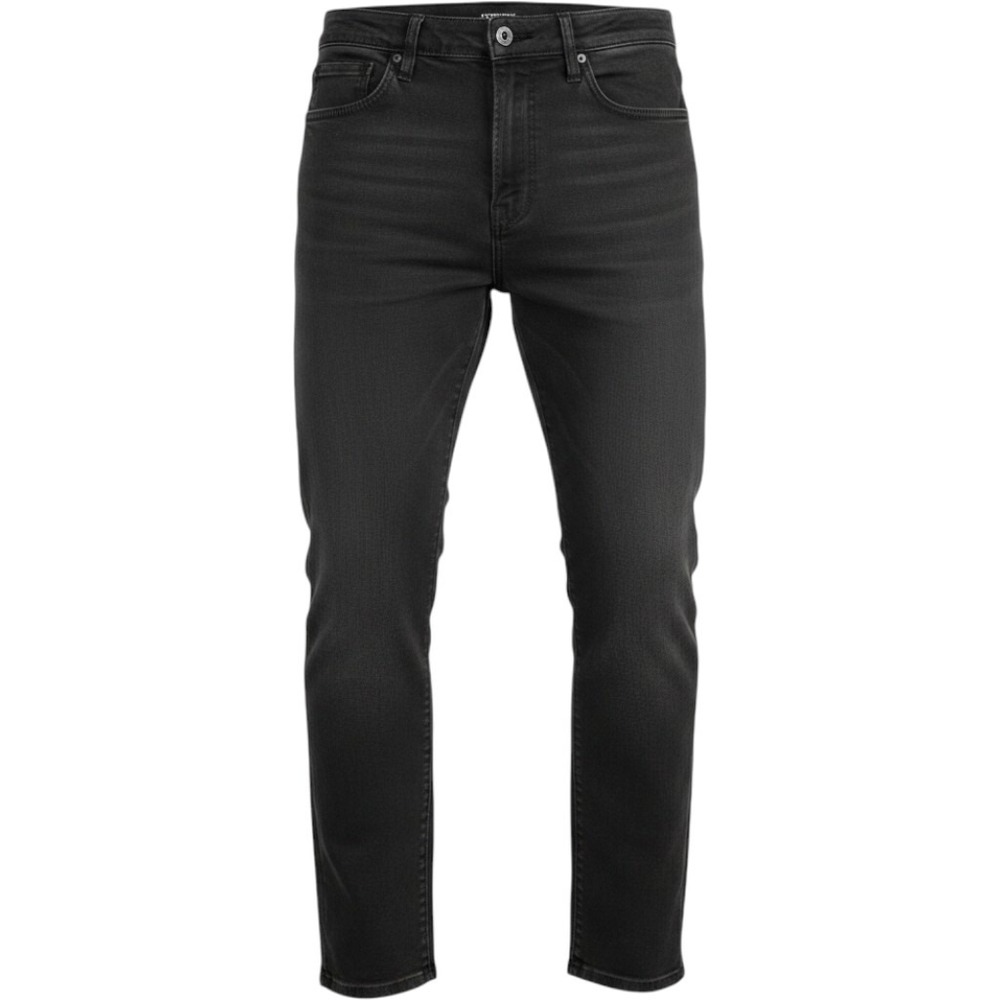 Two Men Farran Italian Jeans 35 Button Fly Black Stretch Denim 38x31 Italy $245